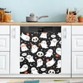thumbnail image 5 of Coolnut Halloween Ghost Dishwasher Magnet Cover, Kitchen Refrigerator Cover Decal Decorative Washing Machine Door Panel, 23"x 26", 5 of 6