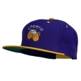 thumbnail image 2 of Cheers with Beer Mugs Embroidered Two Tone Snapback Cap - Purple Gold OSFM, 2 of 5