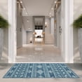 thumbnail image 4 of Safavieh Courtyard Allycia Geometric Indoor/Outdoor Area Rug, Navy/Aqua, 2'7" x 5', 4 of 13