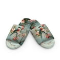 thumbnail image 2 of POLERO Flower Bird Print Slippers for Women Japanese Style House Slippers Indoor Lightweight Open Toe Bathroom Slides Soft Sole Sandals for Home Use, Size 6-7, 2 of 7