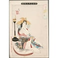 thumbnail image 3 of Tsukioka Yoshitoshi 11x14 Black Modern Framed Museum Art Print Titled - Enlightenment of the Courtesan Jigokudayu (1890), 3 of 5