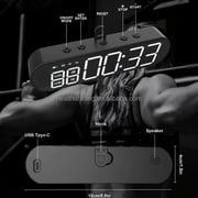 Gym Timer, Interval Clock with Clear LED, Exercise Timer Countdown/Up Stopwatch, Wall Workout Timer with Remote for Gym