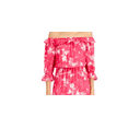 thumbnail image 2 of Willow Womens Metallic Drive Floral-Print Off-The-Shoulder Maxi Dress Fuchsia Floral XL, 2 of 3