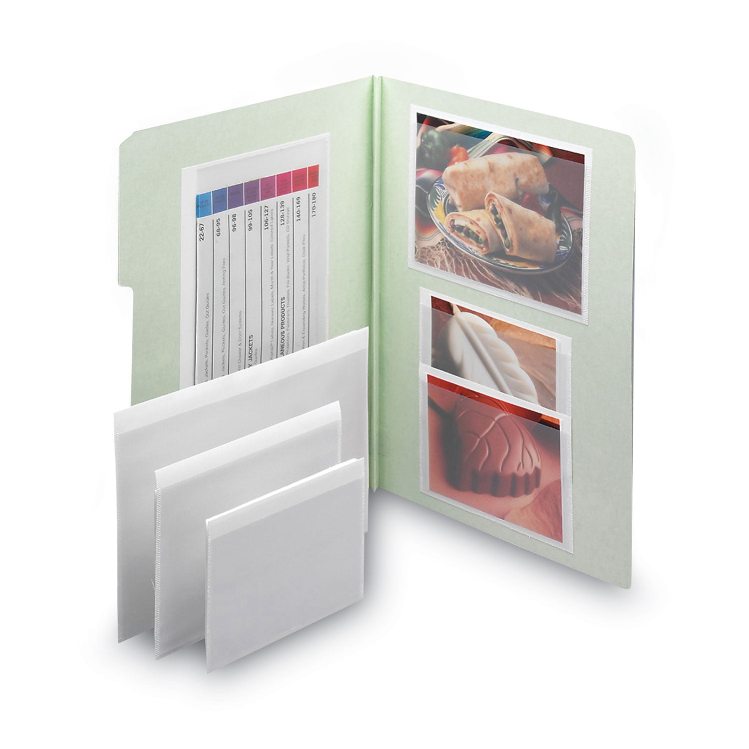 Smead Self-Adhesive Poly Pockets, Top Load, 5-5/16 x 3-5/8, Clear, 100/Box (68153)