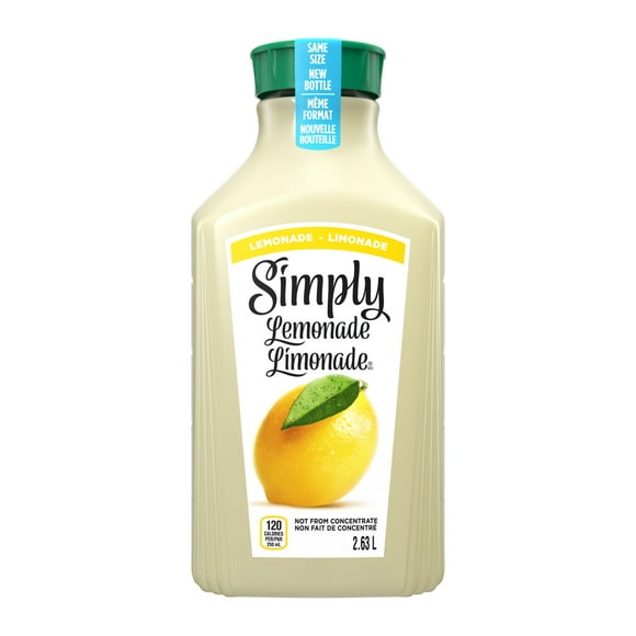 Simply Lemonade Handle Free Bottle, 2.63 Liters, Simply Lemonade 2.63L