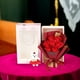 thumbnail image 3 of Ramo de flores de jabón sorpresas con osito de peluche, jabón de baño artificial con flores de jabón Rojo, 3 of 9