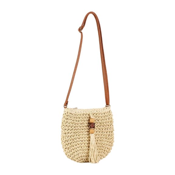 Trendy Lightweight Bohomian Wicker Crossbody Bag Casual Adjustable Shoulder Bags for Women And Travel Enthusiasts