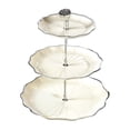 thumbnail image 1 of Soporte para estante de alimentos Soporte para cupcakes, Soporte para pasteles de varias capas, Soporte redondo para frutas fácil de limpiar L 3 niveles blanco, 1 of 9