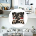 thumbnail image 5 of Pillow Case Covers King  Soft Pillow Shams Covers Christmas Doodle Reindeer, Rectangular Bed Pillowcases for Bedroom Sofa Couch, 5 of 7