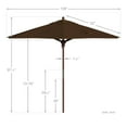 thumbnail image 5 of California Umbrella  9ft Marenti Wooden Sunbrella Patio Umbrella with Sunbrella Fabric, Base Not Included Teak, 5 of 5