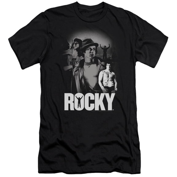 Rocky Making Of A Champ Premium Adult Slim Fit 30/1 T-Shirt Black