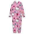 thumbnail image 3 of Hello Kitty Hooded Union Suit Pajama Soft Comfy PJs Sleepwear, 3 of 7