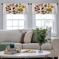 thumbnail image 4 of LALILO Kitchen Curtain Valance Collection Autumn Leaves Rod Pocket Window Curtain 52"x 18" Set of 2, 4 of 5