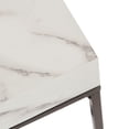 thumbnail image 6 of Kate and Laurel Karlsen Modern Faux Marble and Metal Narrow Side Table, 16 x 8 x 24, White and Gray Gunmetal, Minimal Slim End Table for Use as Bedroom Nightstand or Entryway Accent, 6 of 9