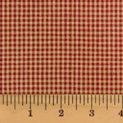 Primitive Red 2 Plaid Homespun Cotton Fabric - Sold by the Yard - JCS Fabric