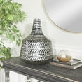 thumbnail image 2 of DecMode 16" Tribal Handmade Black Mother of Pearl Shell Vase, 2 of 8