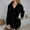 hwj# Black292, variant on Huowey Womens Overcoat Button Down Long Sleeve Lapel Wool Coat With Belt Elegant Solid Color Oversized Fashion Jacket Mid Length Comfort Outwear,Black,L