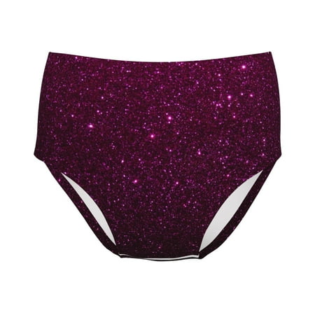 Girls Underwear  Dark Purple Glitter Soft Breathable Cotton Girls Panties  Kids Cute Stretch Underwear Brief for Teen and Toddlers Girls