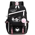 thumbnail image 2 of Melody Kuromi-mochila de Cosplay para hombre y mujer, morral grande con carga USB para ordenador portátil, mochila escolar de viaje para ocio GYM unisex, 2 of 2