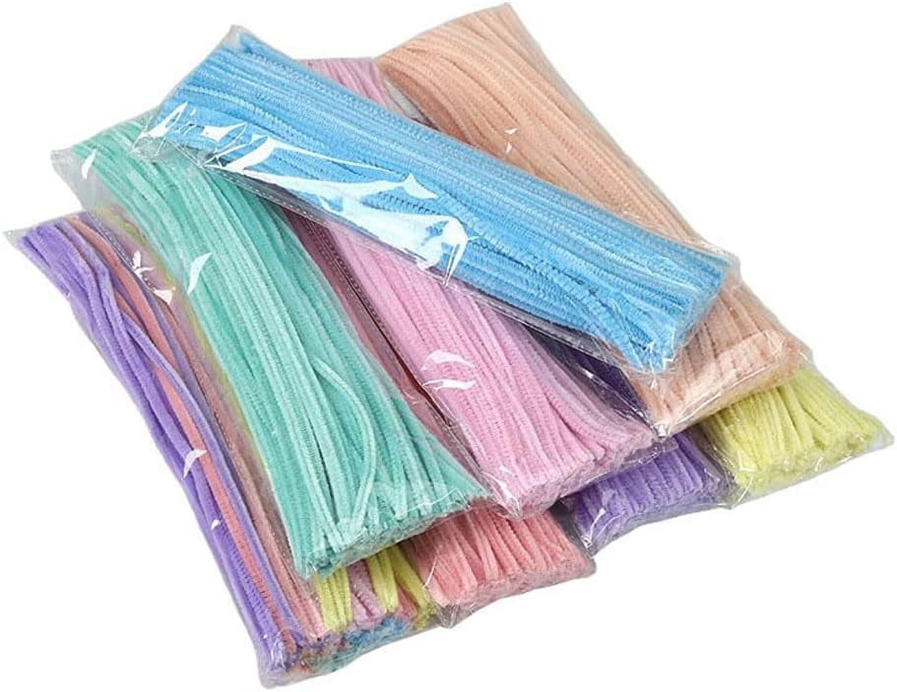 Malone Kafenyu Pipe Cleaners Craft 500 PCS Chenille Stems Assorted Colors 6MM x 12 INCH Twistable Stems for Children’s Crafts and Arts Bendable Sculpting Sticks