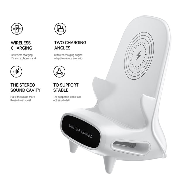 Base De Carga Rápida De Inducción De Soporte De Cargador De Escritorio Inalámbrico De 15 W Para Iphone