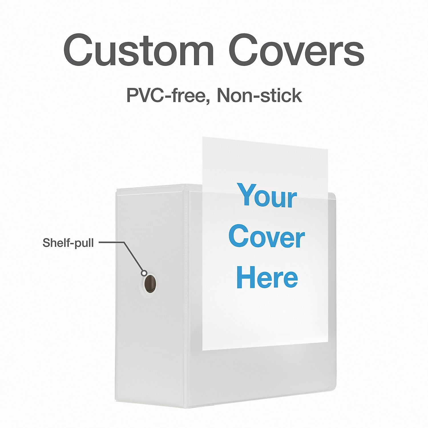 Cardinal® XtraLife ClearVue Nonstick Locking Slant D-Ring Binder, 6" Rings, 55% Recycled, White