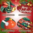thumbnail image 4 of Traditional Christmas Merry Christmas Banner Festive Red Xmas Display Gold Bells Green Pine Christmas Backdrop for Christmas Party Holiday Decoration Home Indoor, 4 of 9