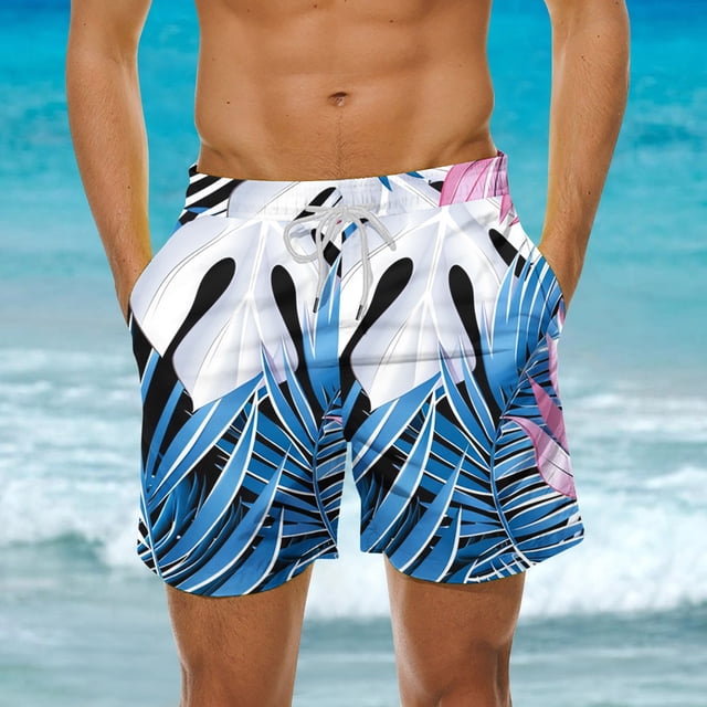 ABPWLY Men's Summer Loose Beach Shorts Pocket Swimming Pants Multicolor Clearance Deals Gifts Hottest Deals