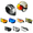Deep Black-Day Use, variant on Retro Bubble Visor for Open Face Helmet Vintage Elastic Band Shield Accessories