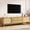 Natural Wood, variant on 66.93 in Depth, Natural Wood - Beautiful Rattan Drawers, Sliding Doors - Home Theatre - Add Rustic Charm