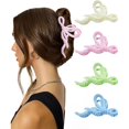 thumbnail image 1 of wonima11 4 PCS Bow Hair Clips Bow Claw Clip for Women, Large Hair Claw Clips for Thin Thick Long Hair Cute Nonslip Bows (Pennant(Blue+Green+Pink+White)), 1 of 1