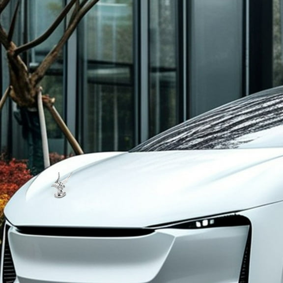 unbranded Hood Ornaments For Trucks Hood Ornament Silver Plastic 3D Eagle Shape Car Enthusiasts 1Pack