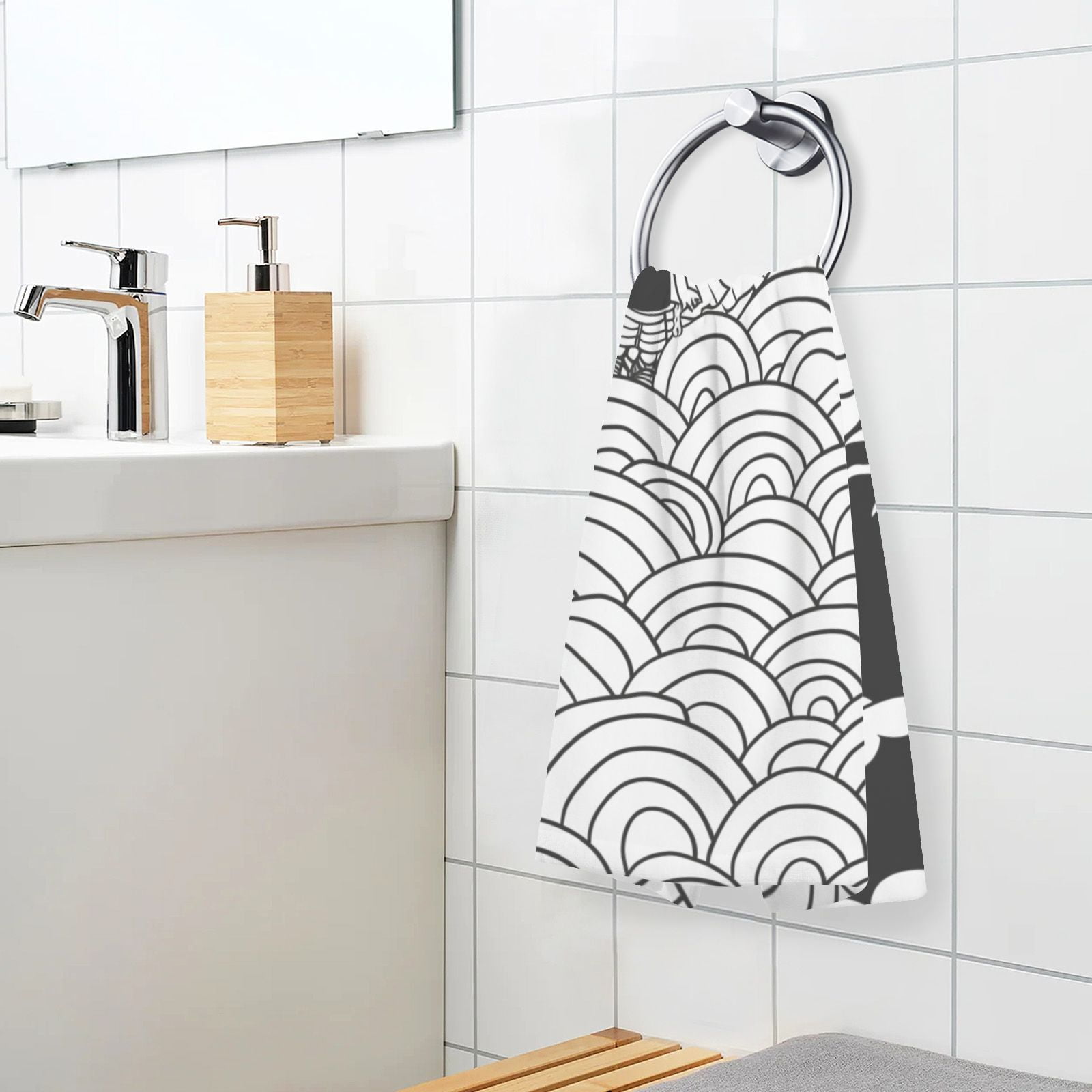 Clouds Gost Hand Towels Cotton Bath Towels Large Face Towels Absorbent for Bathroom 2 Packs