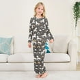thumbnail image 2 of White Unicorns Rainbows Cozy Soft Long Sleeves Top and Pants 2 Piece Cool Pjs Pajamas Set Sleepwear Size 3-11Y, 2 of 6