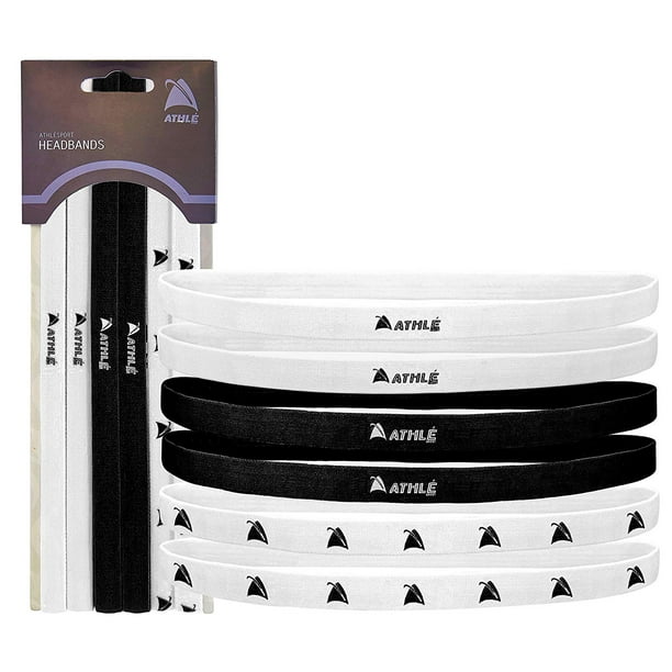Athle Athletic Sports Headbands for Women Men Boys & Girls 6 Pack