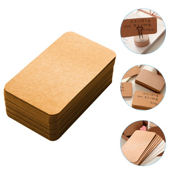 Milisten 300 Pack Blank Khaki Index Cards 3.5 x 2 Inches Study and Office Note Cards