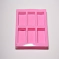 thumbnail image 5 of Rectangular Silicone Soap Mold | 6 Cavity Plain Basic Design | Durable Nonstick Material | DIY Homemade Soap Making Tool | Easy Release | 22.5x21x2.5cm | 1 Piece, 5 of 5
