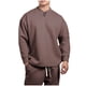 thumbnail image 1 of Blusas y camisas de manga larga y cuello redondo para hombre, estilo casual, de color liso, de poliéster y algodón., 1 of 6