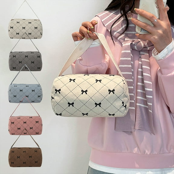 Women's PU Shoulder Bag | Casual Fashion Messenger Handbag | Adjustable Strap Tote Crossbody | Soft Compact Slouchy Organizer | 8.46 x 4.72 x 4.72 in | Beige Gray Blue Pink Brown