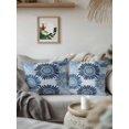 thumbnail image 3 of Outdoor Pillows Waterproof, Blue Sunflowers Bedding Throw Pillows with Insert for Couch Sofa Bed, Spring Floral Modern Abstract Art 16x16 Inch Pillowcases Decorative Camping Patio Pillow Set of 1, 3 of 7