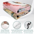 thumbnail image 4 of Quilts Twin XL Size Bedding Set, Christmas Sea Turtle Lightweight Quilted Comforter, Winter Snowflakes Coastal Nautical Pink Reversible Bedspread Coverlet with Pillow Covers for All Season, 68" x 98", 4 of 9