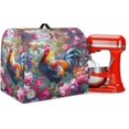 thumbnail image 1 of Rooster and Flower Stand Mixer Cover Kitchen Dust Cover for 6-8 Quart Stand Mixer Lightweight Mixer Cover with Top Handle and Pockets for Extra Accessories, 1 of 7