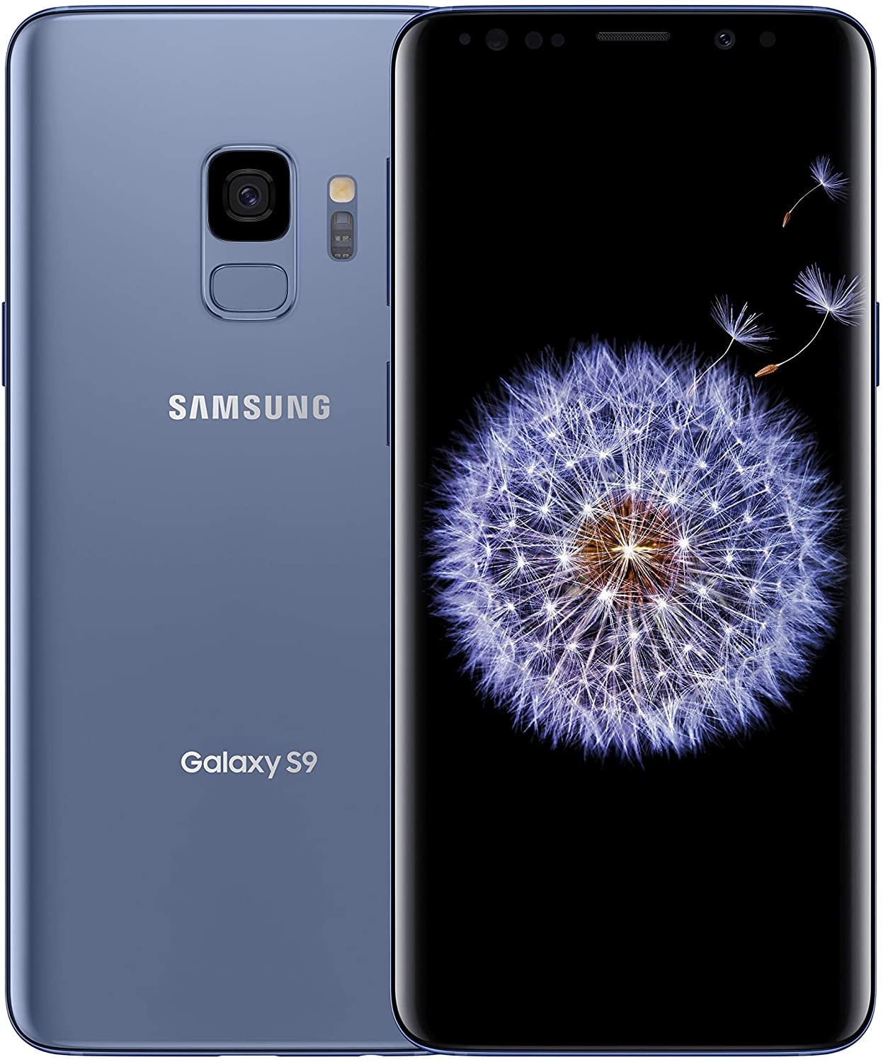 SAMSUNG Galaxy S9 G960U 64GB, Coral Blue Fully Unlocked Grade B (LCD Shadow) (Refurbished)