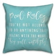 thumbnail image 2 of Creative Products Pool Rules Waves 18x18 Spun Poly Pillow, 2 of 2