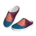 thumbnail image 2 of Lsque Neon Sunset Cyberpunk Cityscape Pattern Womens Comfort Cotton on Scuff With Memory Foam and Anti-skid Sole Slipper-37/38, 2 of 7
