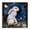 White Rabbit Moonlit Forest Scene, variant on Stupell Industries French Country Black Framed Giclee Art, 12 x 12, by The Dutch Lady