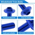 thumbnail image 4 of Tornillos para Parabrisas Unique Bargains Compatibles con la mayoría de las motos deportivas para Kawasaki, Yamaha, Suzuki, Honda, Ducati, BMW, etc. Acero Inoxidable, Goma, Azul, 4 of 6