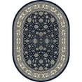 thumbnail image 4 of Dynamic Rugs ANOV69571203464 5 ft. 3 in. x 7 ft. 7 in. Ancient Garden 57120 Oval Traditional Rug - 3464 Navy, 4 of 7
