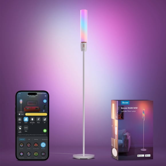 Lámpara de pie Govee RGBIC Cylinder LED 1500 lúmenes Aplicación Wi-Fi