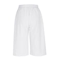thumbnail image 4 of Women's Casual Pants Elastic Waist Cropped Drawstring Trousers - Comfortable Everyday Wear for Spring Summer Fall, 4 of 5
